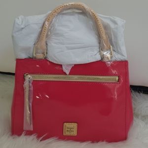 DOONEY AND BOURKE Patent Leather Hot Pink Small Zip Satchel ** NWT **